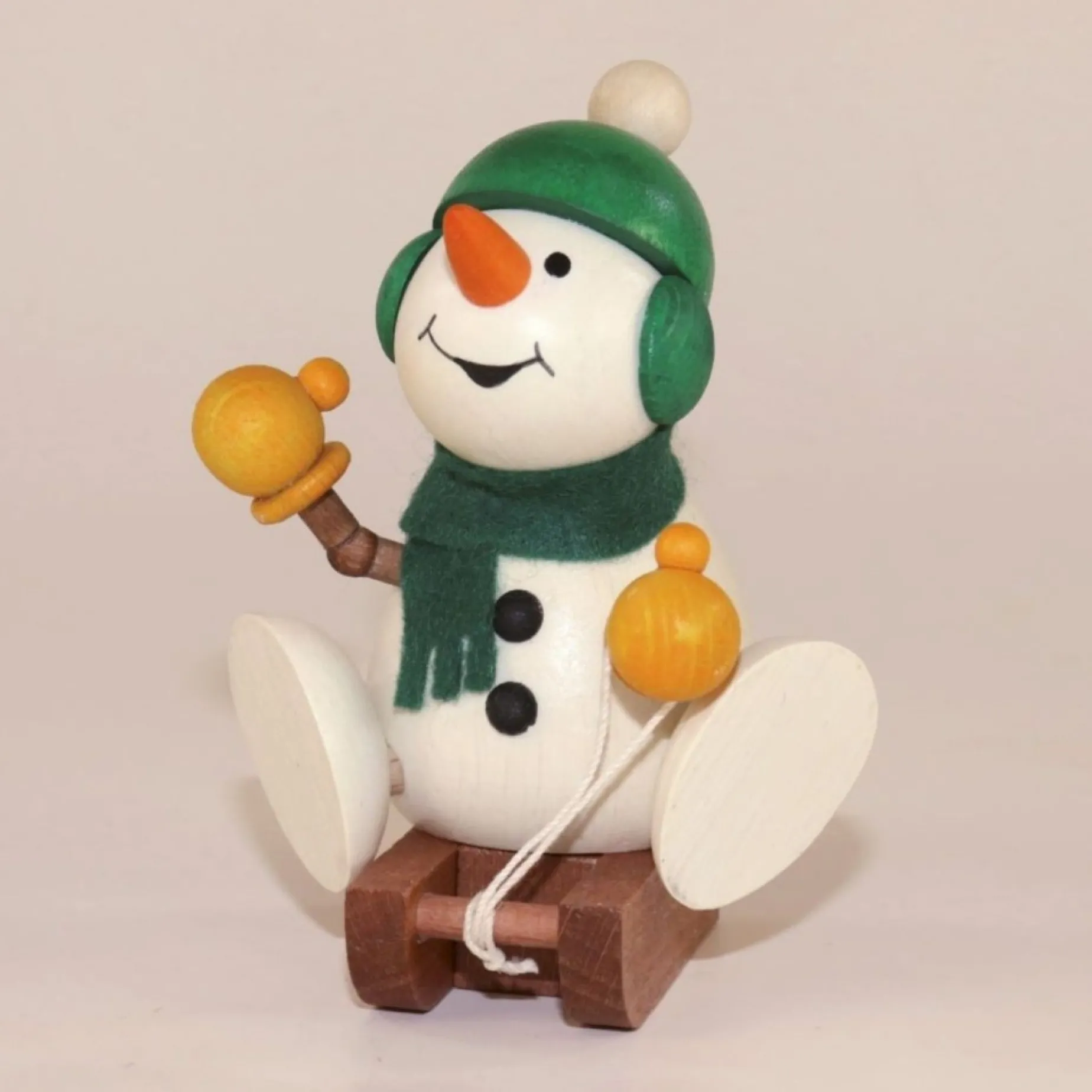 Paul Ullrich Weihnachtsmann Collectibles - Large Snowman With Sled| Rudolph & Friends Collectibles