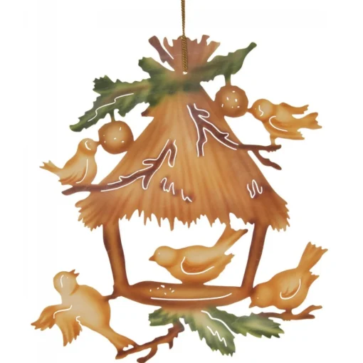 Erzgebirge Handarbeit Window Decoration - Birdhouse| Window Decorations